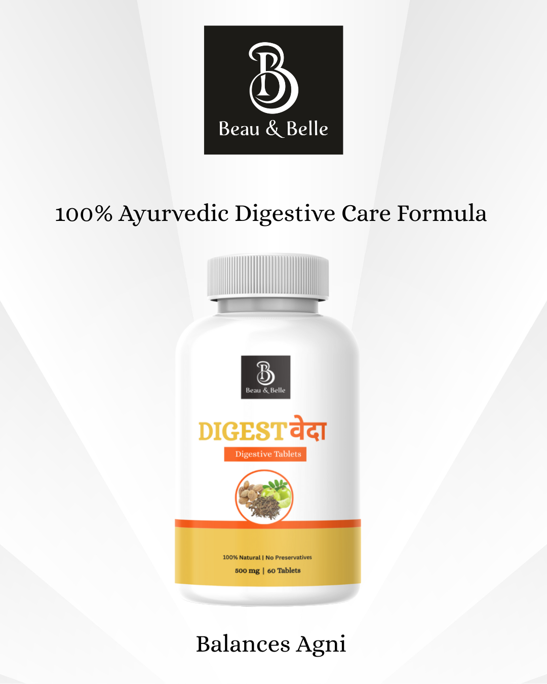 Beau & Belle DigestVeda Capsules-500mg-Pack Of 60 Capsules