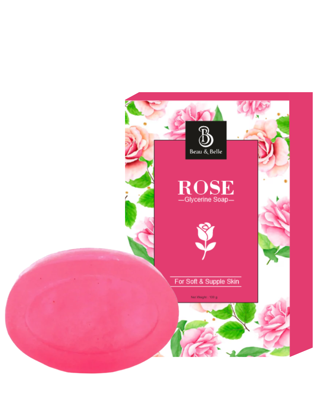 Beau & Belle- Rose Glycerin Soap-100 g
